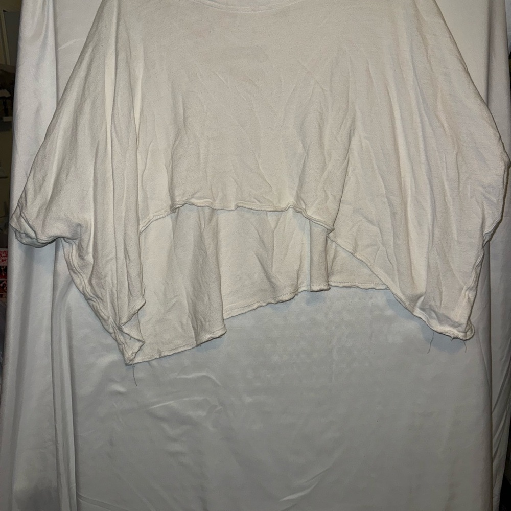 We The Free Cream Boxy Oversized Crop Top